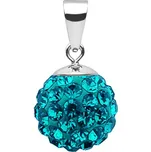 Stříbrný přívěsek s krystaly Crystals from Swarovski Blue Zircon