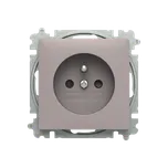 ABB ZONI Zásuvka 6619T-A06657 244 s clonkami, bezšroubové svorky, IP40, Zoni®, greige 6619T-A06657 244