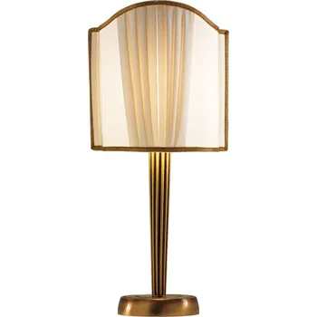 Lampička Cremasco Stolní lampa Belle Epoque, 20 cm vysoká bílá, starožitná mosaz 1 x 60 W - Doprava zdarma