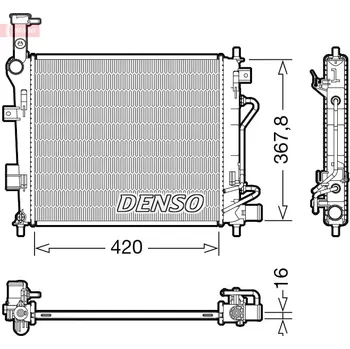 Chladič motoru Chladič, chlazení motoru, , 253101Y050, 253101Y150, DENSO, DRM43007