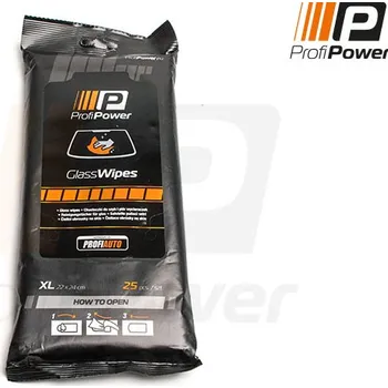 Čistící ubrousky na sklo 25ks ProfiPower 1930508
