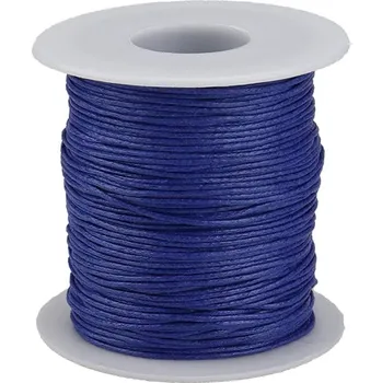 Dětské navlékací korálky Pro Háčkování Bavlněná voskovaná šňůrka modrá 5 m