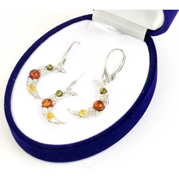 Přívěsek Dárková sada jantar šperky měsíc (Ag 925/1000 4,4g)