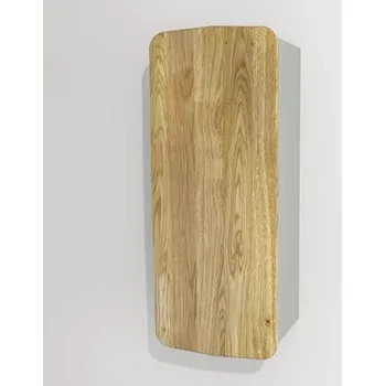 Koupelnový nábytek Koupelnová závěsná skříňka Devo Oval levá dub přírodní/světle šedásvětle šedá 34 x 94 x 33 cm OV-SW1DLE34-P34D01L10