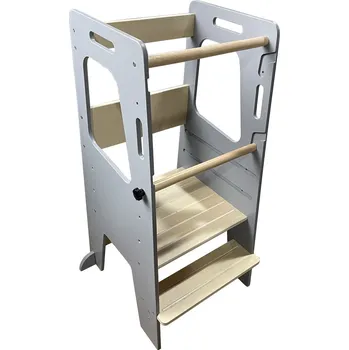 Dřevěná hračka 2Kids Toys Rostoucí učící věž šedá