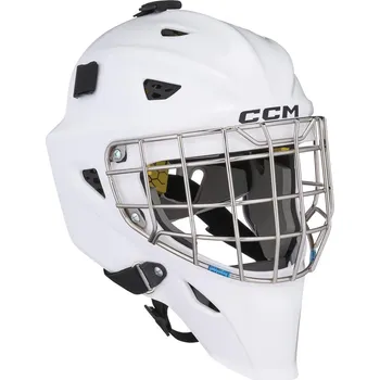 Hokejová helma Brankářská maska CCM GF AXIS F5 CCE JR white/royal (bílo-modrá)