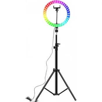 Světlo k videokameře Kruhové ring light světlo - 12" (barevná + bílá)