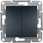 Schneider Electric EPH0600171 Asfora - Přepínač dvojitý střídavý řazení 6+6, bezšroubový, antracit