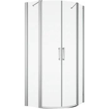 Ronal Bathrooms (Sanswiss) Čtvrtkruh Ronal Divera s dvoukřídlými dveřmi, rádius 550 mm 800 x 2000 mm, aluchrom/sklo čiré