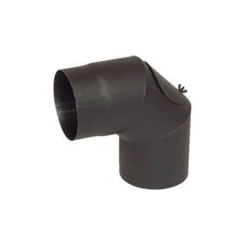 Kouřovod koleno krb 160/90 čisticí 1,5mm
