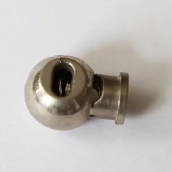 Knoflík Brzdička 55068 plastová - Stříbrná, 18x15mm