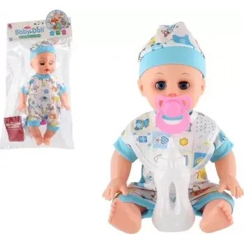 Panenka Teddies miminko plast 32 cm pijící čůrající se zvukem