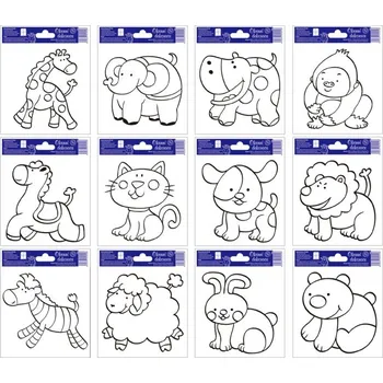 Okenní dekorace, opakované použití, zvířátka, mix, 1 ks