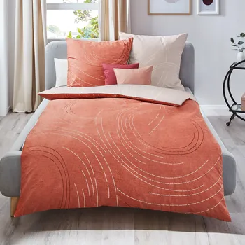 Povlečení Kaeppel | Povlečení Mako satén Jaro terra, 140x200, 70x90