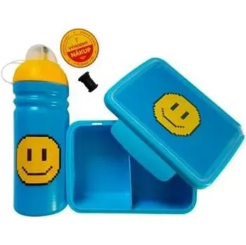 Svačinový box Zdravá láhev Zdravá sváča set láhev 0,7l + krabička + krytka Velikost: Smajlík
