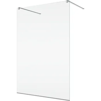 Ronal Bathrooms (Sanswiss) Pevná stěna Ronal Easy samostatná s vyrovnávacím profilem 800 x 2000 mm, aluchrom/sklo čiré