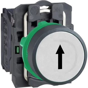 vypínač Schneider Electric XB5AA3341 Ovládač stiskací lícující, 1 Z - bílý