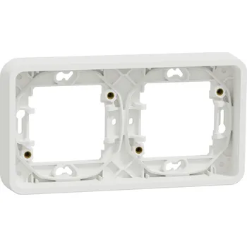 vypínač Schneider Electric MUR39101 Mureva Styl - Rámeček IP55 pro zapuštěnou montáž 2 násobný horizontální, Bílý