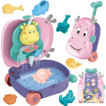 Hra na zahradu OEM WOOPIE Písková sada 3v1 Kufr Kolouch + Hračka do vody