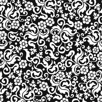 Tapeta Samolepící fólie ČERNOBÍLÉ KVĚTY (15-6485) - šíře 45 cm - Cena za roli (15bm) (samolepící tapeta ČERNOBÍLÉ KVĚTY - šíře 45 cm)
