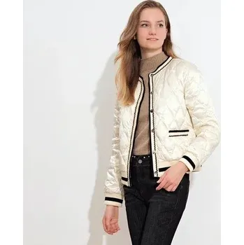 Dámská softshellová bunda Přechodná péřová bunda s prošíváním Barva: Béžová, Velikost: S