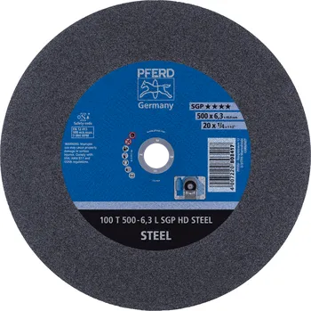 Brusný kotouč Pferd 66325050 | Řezný kotouč 500 x 6,3x 40,0 mm, SGP HD STEEL, tvrdosť L, 100 m/s