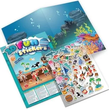 samolepka Pirátské dobrodružství s 3D samolepkami