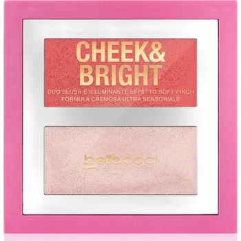 Rozjasňovač bellaoggi Cheek & Bright tvářenka s rozjasňovačem odstín Posh Rose 5 g