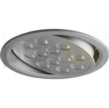 Nástěnné svítidlo Panlux KVL-12T/AL VÝKLOPNÝ PODHLED KULATÝ 12LED, stříbrná (aluminium) - teplá bílá