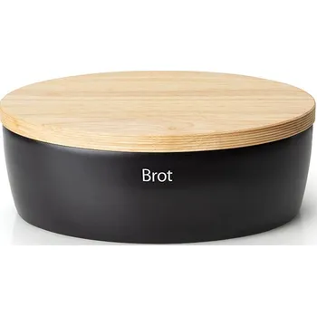 chlebník Continenta Nádoba na chleba s dřevěným víkem 36 x 23 cm