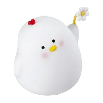 Lampička Noční Lampička kuřátko s kytičkou, bílá