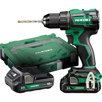 HiKOKI (Hitachi) DV18DEWQZ Aku vrtací šroubovák s příklepem (18V/2x2,0Ah) + HitBox