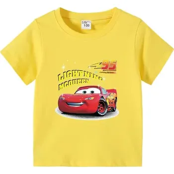 Dětské tričko CARS Lightning McQueen (mix barev) Barva: Žlutá, Velikost: 80