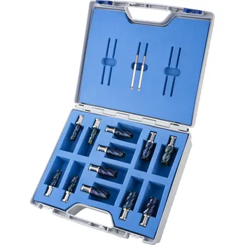 Vrták Karnasch 201952 | Jádrové vrtáky BLUE-DRILL LINE 30 SET PROFI PLUS, WELDON 12, 14, 16, 18, 20, 22 mm, sada 12 ks