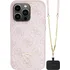 Pouzdro na mobilní telefon Guess PU 4G Strass Triangle Metal Logo + Crossbody popruh pro Apple iPhone 15 Pro
