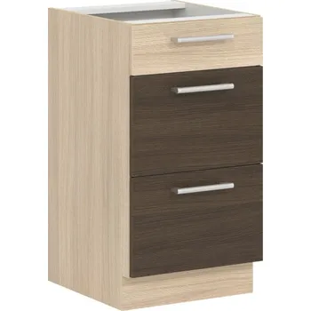 Kuchyňská linka RUTHIN, dolní skříňka D45S3 se 3 šuplíky, rijeka tmavá + PROVĚŘENO zákazníky + vyzvednutí ZDARMA