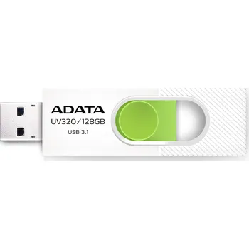 USB flash disk ADATA USB UV320 64GB white/green (USB 3.0), AUV320-64G-RWHGN