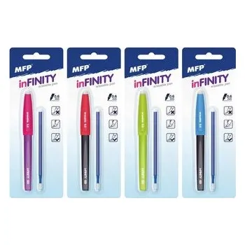 kuličkové pero gumovací Infinity + náplň 0,6 modré na blistru 6001337