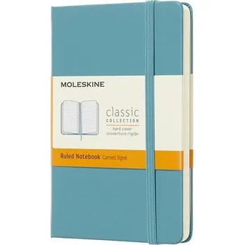 Zápisník Moleskine - tvrdé desky, S, linkovaný - tyrkysový