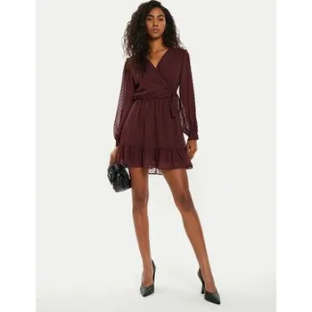 Dámské šaty ONLY Každodenní šaty Tiva 15224789 Bordó Regular Fit XS