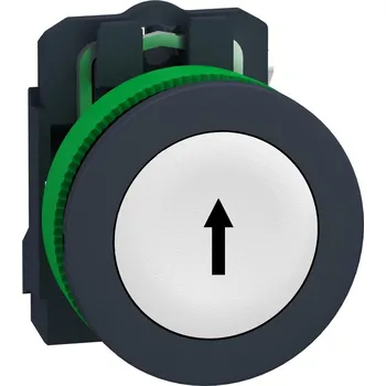 vypínač Schneider Electric XB5FA3341 Ovl. Stiskací, zapuštěné provedení, 1Z, Bí, s popisem