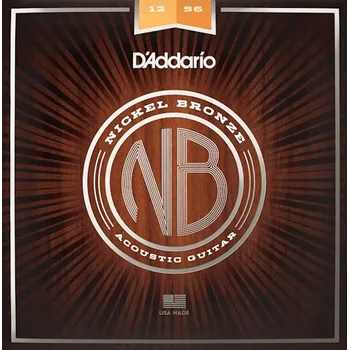 Struna pro kytaru a smyčcový nástroj Struny D'addario Nickel Bronze NB1256 (12-56)
