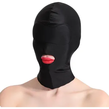 Erotická maska IGNITE Maska s otvorem na ústa v černé barvě + Doprava zdarma