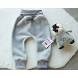 AMÁLKA Rostoucí fleece kalhoty s náplety, šedé Velikost: 86
