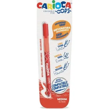 CARIOCA OOPS mazací kuličkové pero - červené