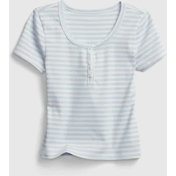 Dívčí tričko GAP Dětské tričko tw ss henley - Holky GAP šedá 1586583