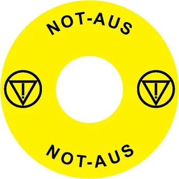 Rozvaděč Noark 106796 Ex9P1 H S6DE Štítek nouzového zastavení