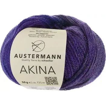 Příze Austermann Akina 3 Švestka (Objemová příze Akina Pflaume)