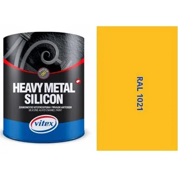 barva na kov Vitex Heavy Metal Silikon - Alkydová Barva Na Kov Ral 1021 Žlutě Hořčičná 750ml