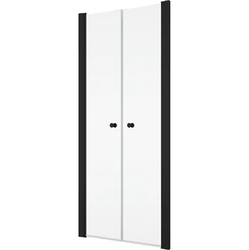 Ronal Bathrooms (Sanswiss) Dvoukřídlé dveře Ronal Solino 700 x 2000 mm, černá matná/sklo čiré